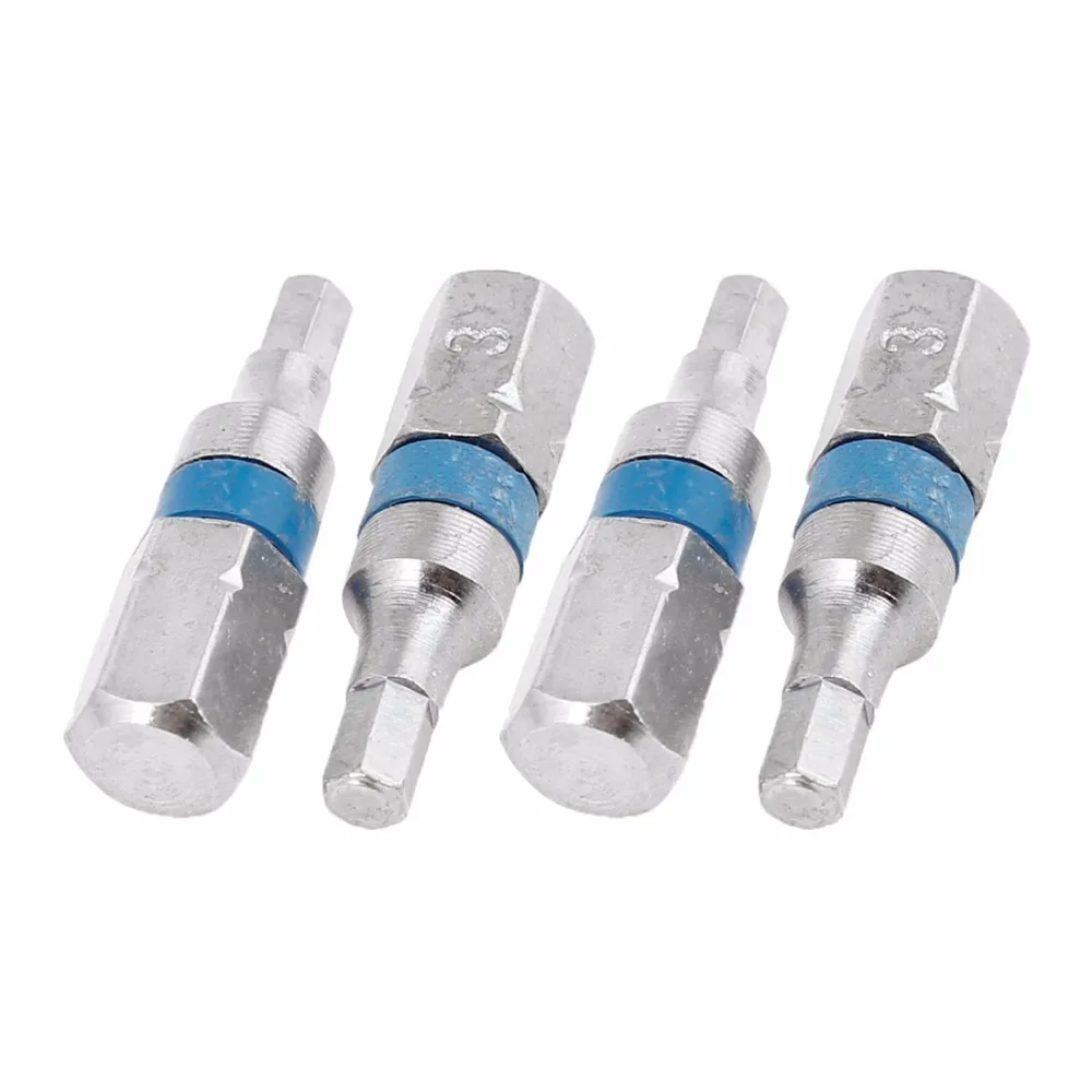 4Pcs Magnetic 3mm Tip H3 Hex Head Screw Driver Bit 1/4\