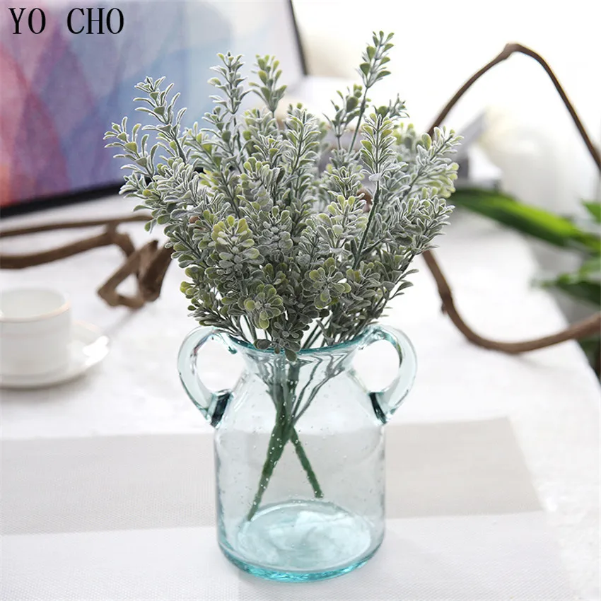 YO CHO home decorations accessories artificial PE plant real touch leaves fresh diy bouquet accessories artificial wall plants