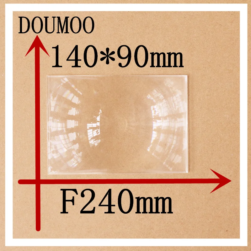 Optical lens Rectangle 140*90 MM  Fresnel Lens  focal length 240 mm Lens support dropshipping  acrylic fresnel lens