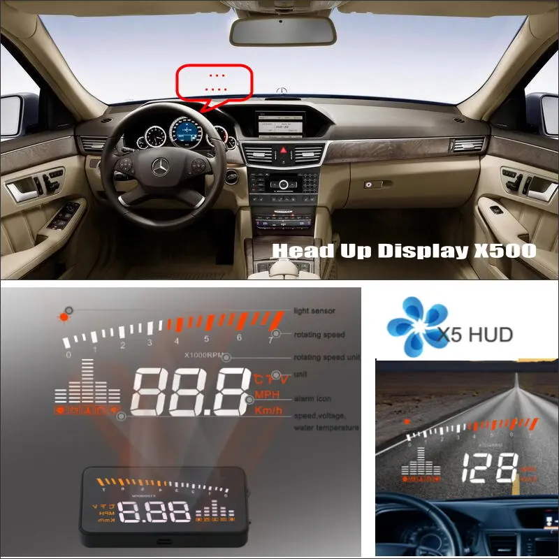 HUD Head Up Display For Mercedes Benz E Class MB W212 Car Computer Screen Projector Refkecting Windshield Safe Driving Screen