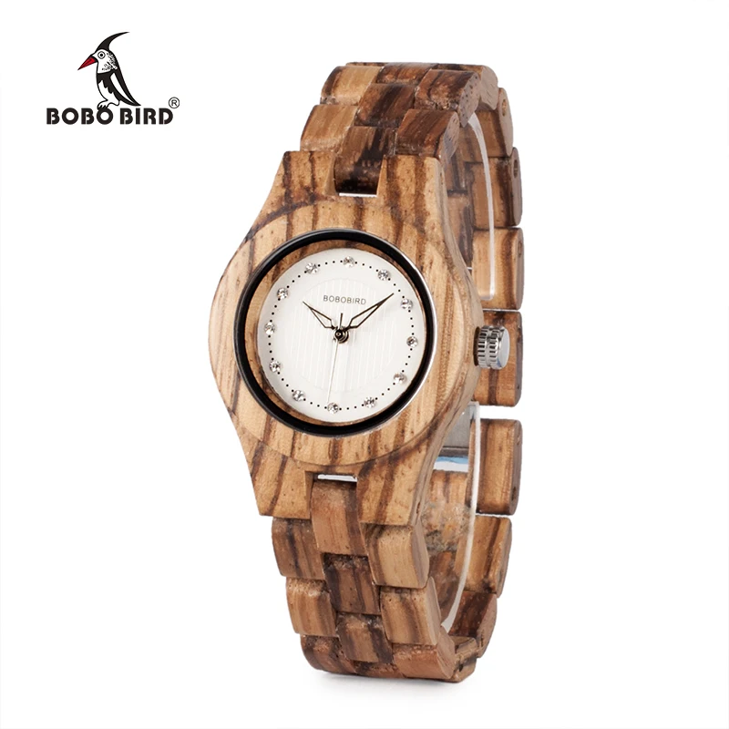 BOBO BIRD Women\'s Watches Luxury Woman Wooden Quartz Wristwatches For Women relogio feminino Ladies Watch Customized Great Gift