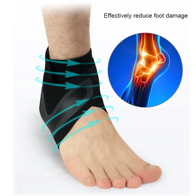 Ankle Support Compression Strap Achilles Tendon Brace Sprain Protect Ankle Brace Pad Adjustable Injury Recovery Ankle Protector