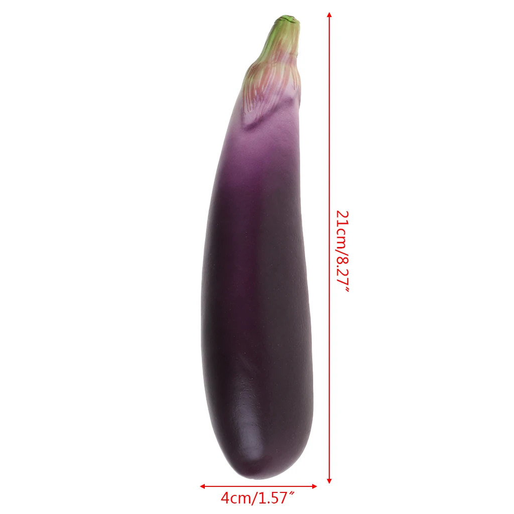 Lifelike Artificial Eggplants Simulation Fake Vegetable Photo Props Home Kitchen Decoration Kids Teaching Toy Nov-6A