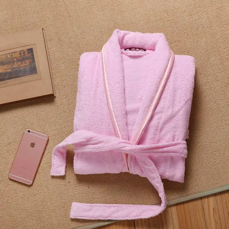 

Summer Bathrobe Women 100% Cotton Nightdress Thick Warm Bath Robes Clothes Dressing Gown Women's Bathrobe Female Kimono Robe