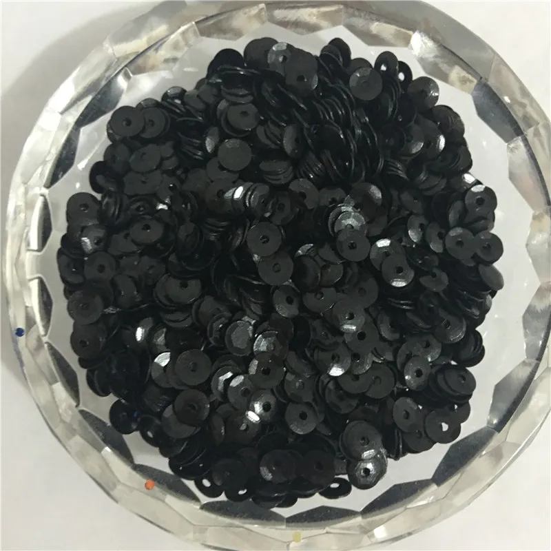 50g(10000pcs) 4mm Matt Black CUP round loose sequins Paillette sewing Wedding craft good quality Free Shipping