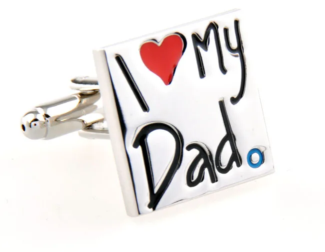 Lepton I Love My Dad أزرار أكمام مجنونة تعزيز هدية عيد الأب أزرار أكمام للرجال ، شحن مجاني