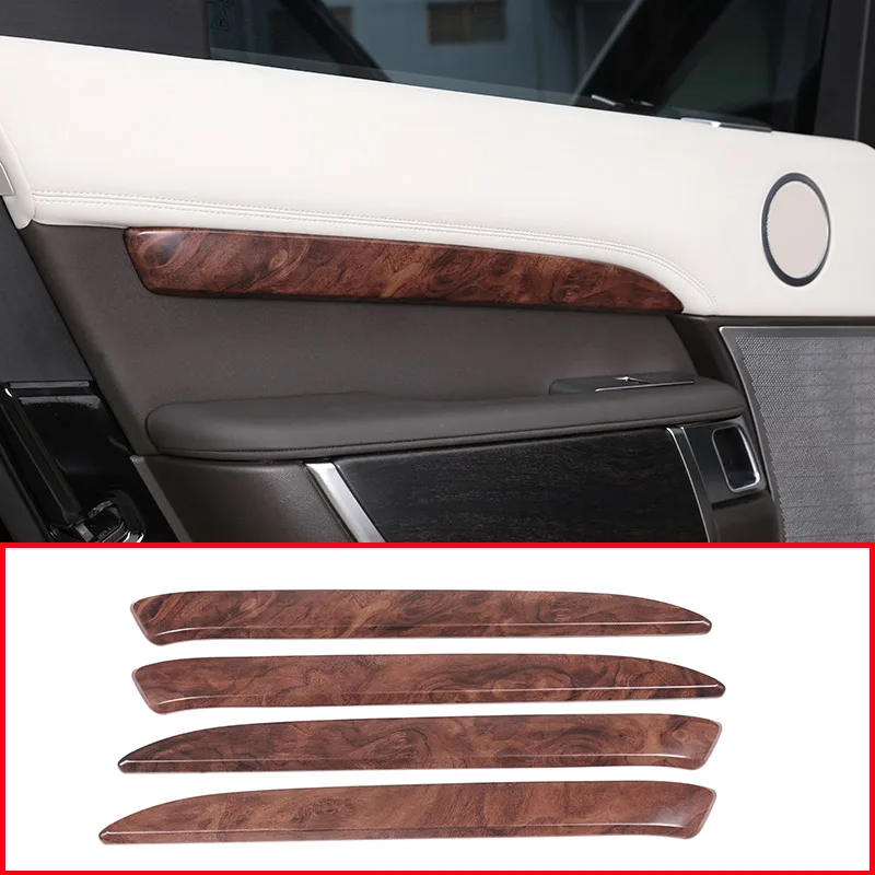 

4 Pcs Rose Wood Grain ABS For Land Rover Discovery 5 LR5 L462 2017-19 Car Interior Door Decoration Protector Cover Trim Parts