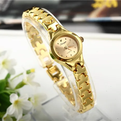 Relojes Gold Plated Women Bracelet Wristwatch Girl Quartz Analog watch Hour Hot Selling High Quality Wholesale Watches