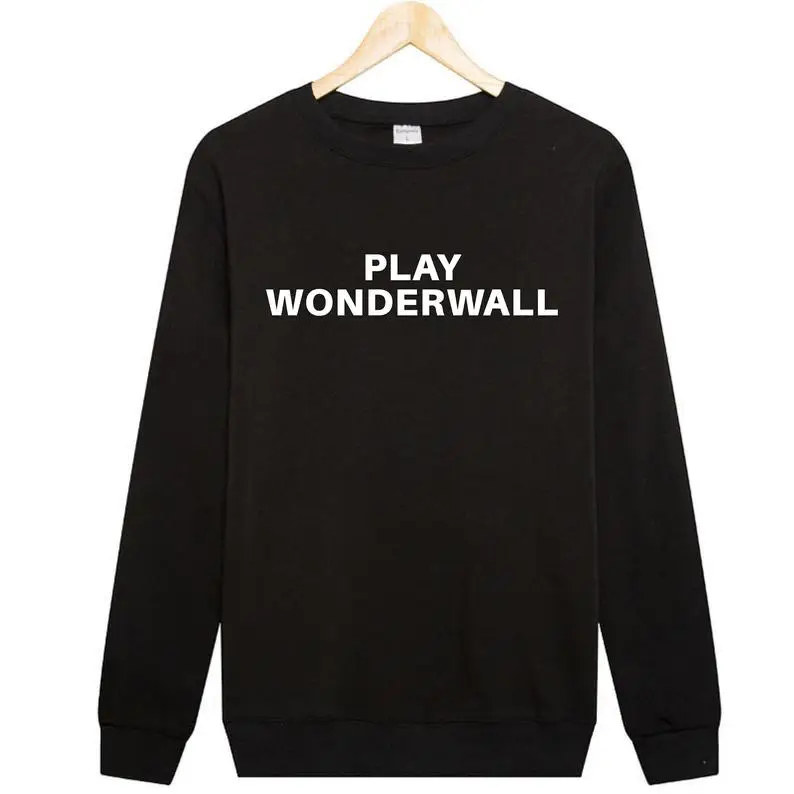 Skuggnas New Arrival Play Wonderwall Sweatshirt 90s Clothing 90s Grunge Jumper Long Sleeved Fashion Sweatshirt Drop shipping