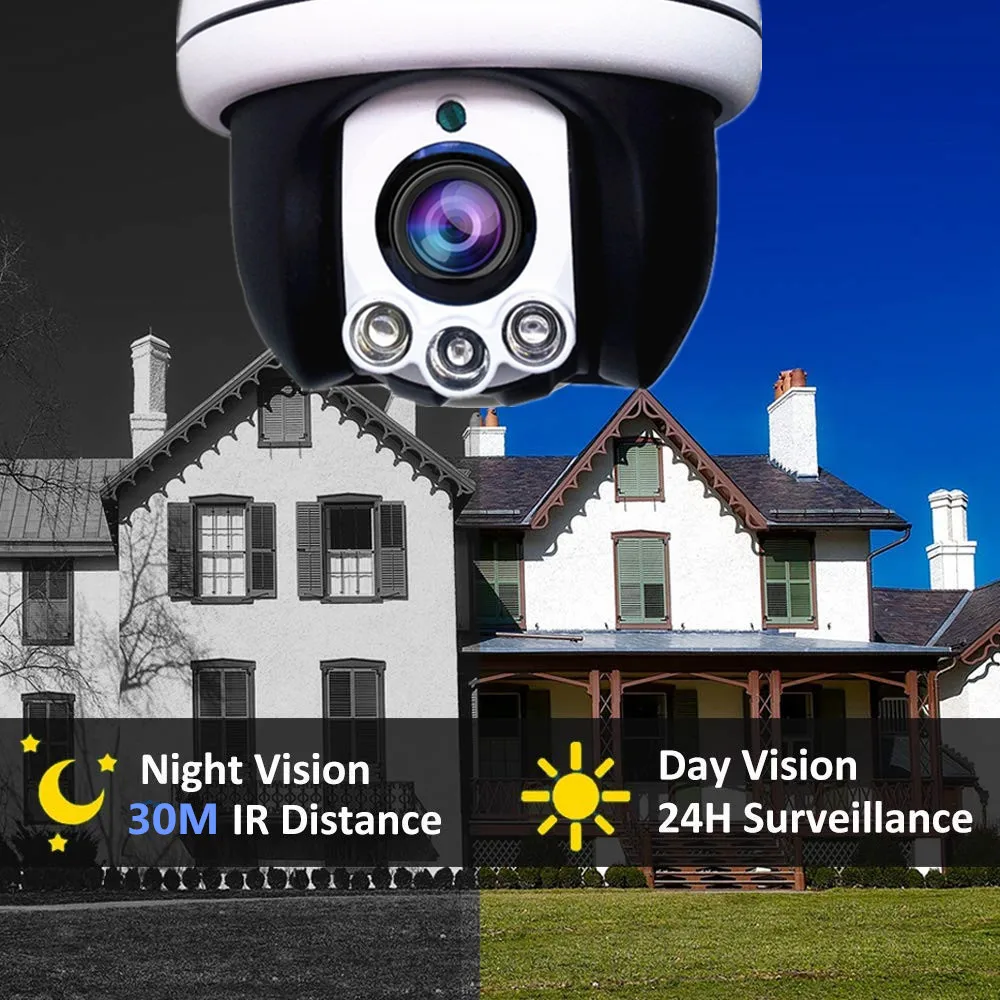 5MP 1080P AHD Surveillance PTZ camera CVI TVI CVBS outdoor sony cmos pan tilt 5x zoom mini dome video security ptz camera system