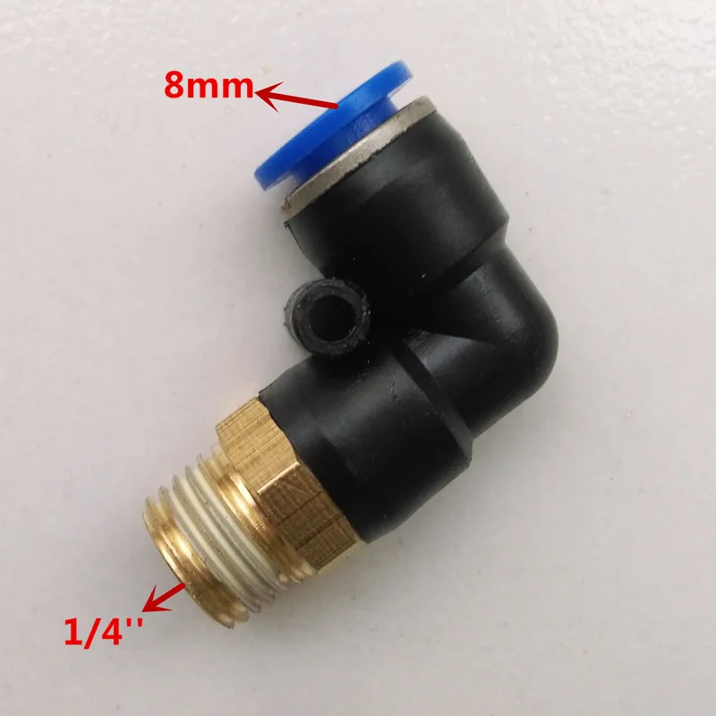 10pcs/lot  Pneumatic Fittings L type 8mm-1/4