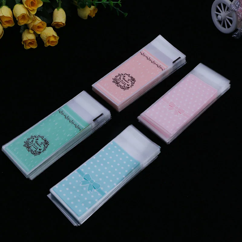 100 Pcs/Lot New Arrival  Mini Plastic Cookie Packaging Cupcake Wrapper Bags Opp Self Adhesive Gift Candy Lipstick Package