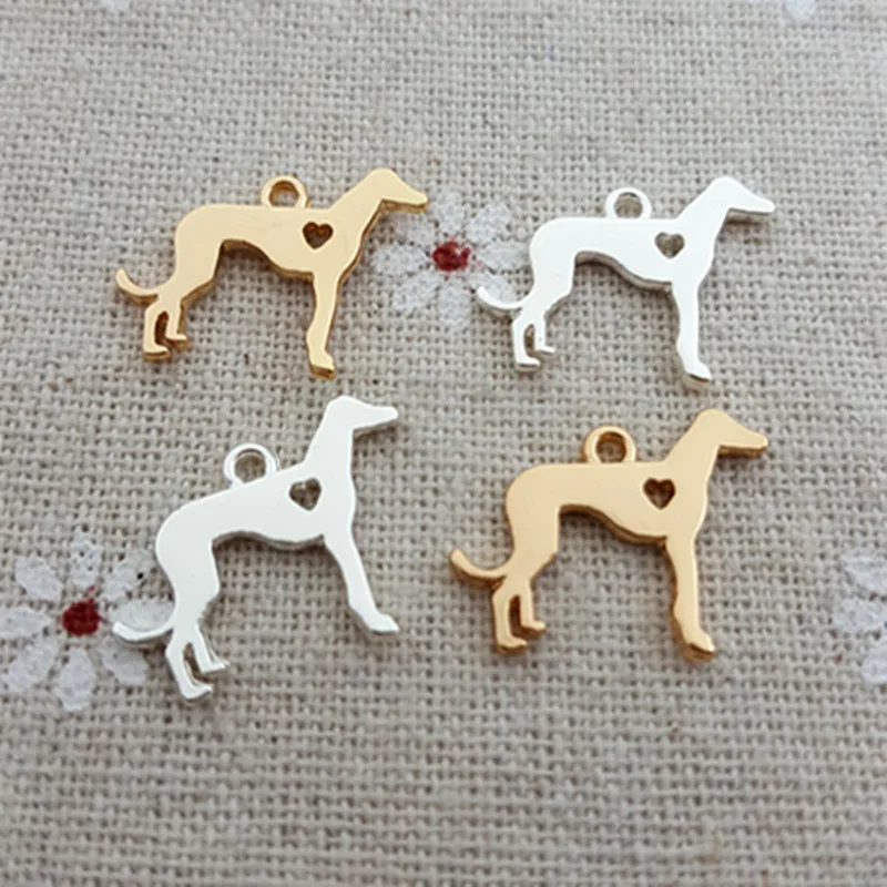 20pcs/lot variety of dog Metal Charms for Jewelry DIY Making gold color Dalmatian pendant for bracelet jewelry making