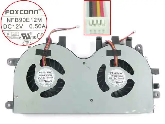 Forcecon NFB90E12M DC 12V 0.50A 4 wire Server Cooling Fan