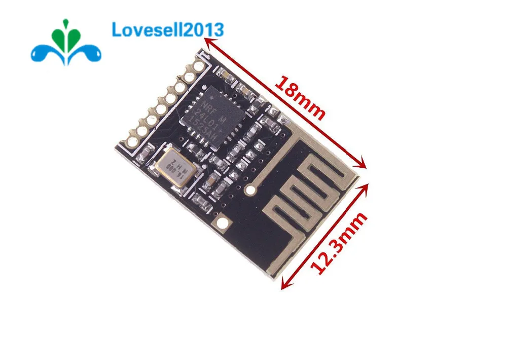 1 шт. мини NRF24L01 + SMD 1,27 мм беспроводной модуль приемопередатчика малого размера
