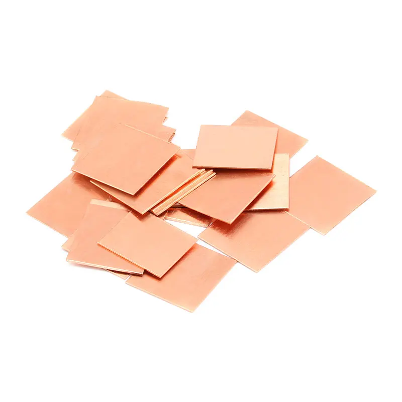 10Pcs 0.3mm/0.5mm/0.8mm/1.0mm Laptop Copper Sheet Plate Strip Shim Thermal Pad Heatsink Sheet For GPU CPU VGA Chip RAM Cooling