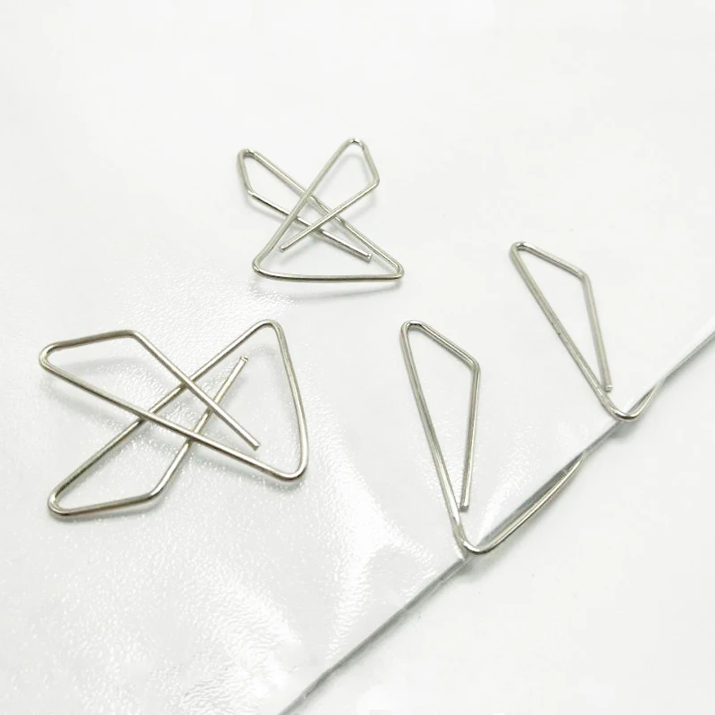 100pcs Paper Clips Metal Fashion Silver Butterfly Paper Clips Bookmark Metal Clip Active