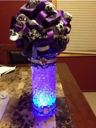 1pc Battery Operated 10 LED Multi Colors Submersible Waterproof LED Lights for Wedding Party Vase with Remote