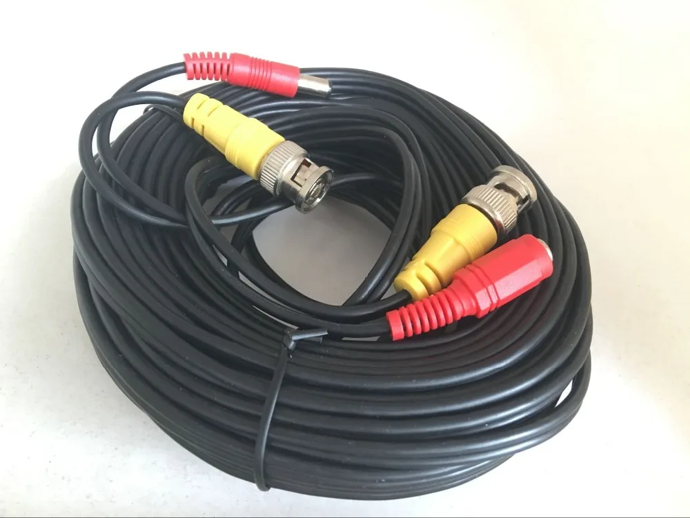 

15m CCTV BNC + DC Plug Cable for CCTV Camera Cable for Surveillance DVR System Kit