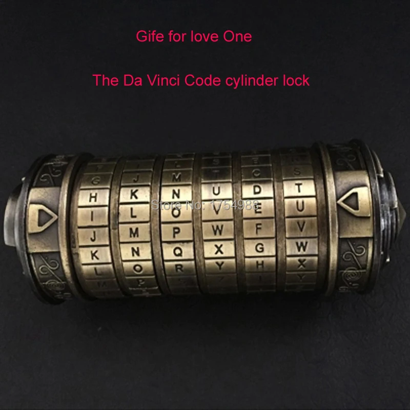 

Wedding present Da Vinci cylinder Code lock rings lover boyfriend girlfriend birthday Valentine's Day gift Escape room lock