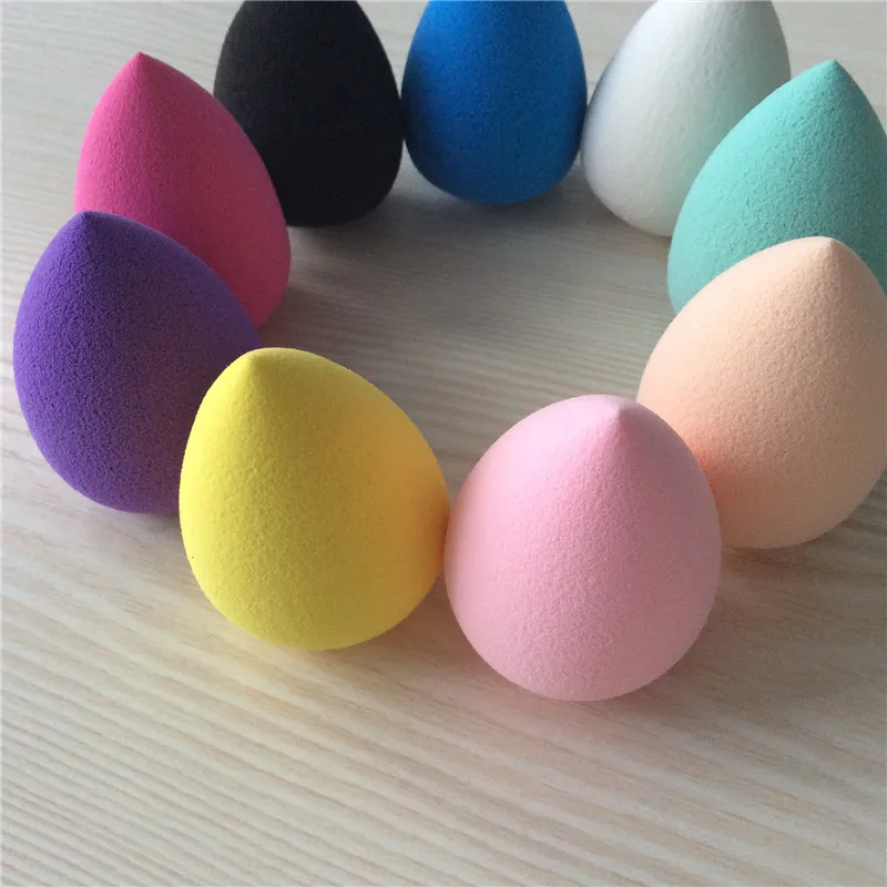 1pcs Smooth Cosmetic Puff Dry Wet Use Makeup Foundation Sponge Beauty Face Care Tools Accessories Water-drop Shape 9 Colors