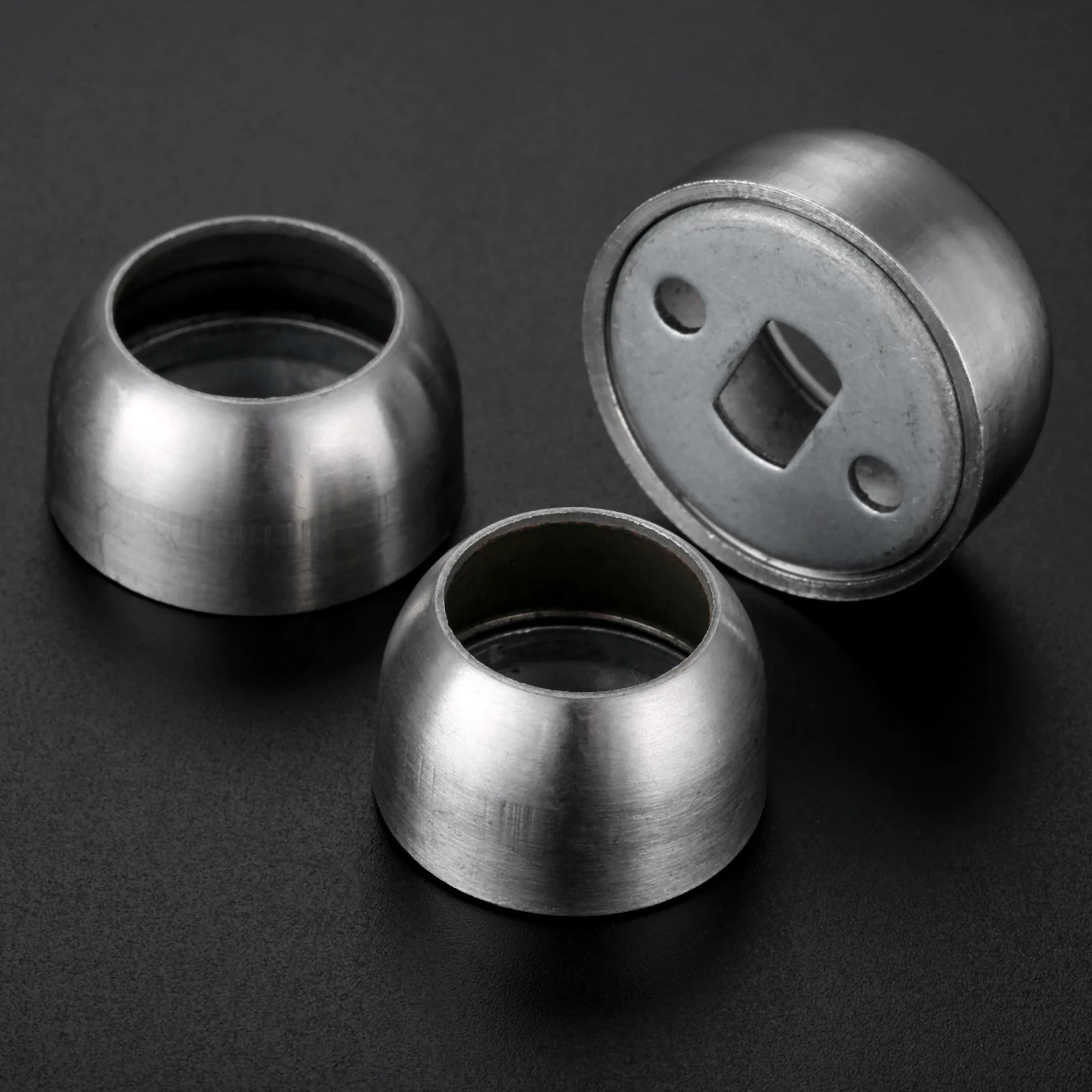 2Pcs/Set Closet Rod Flange Holder Stainless Steel Wardrobe Flange Seat Clothes Tube Holder Fitting 19mm 22m 25mm