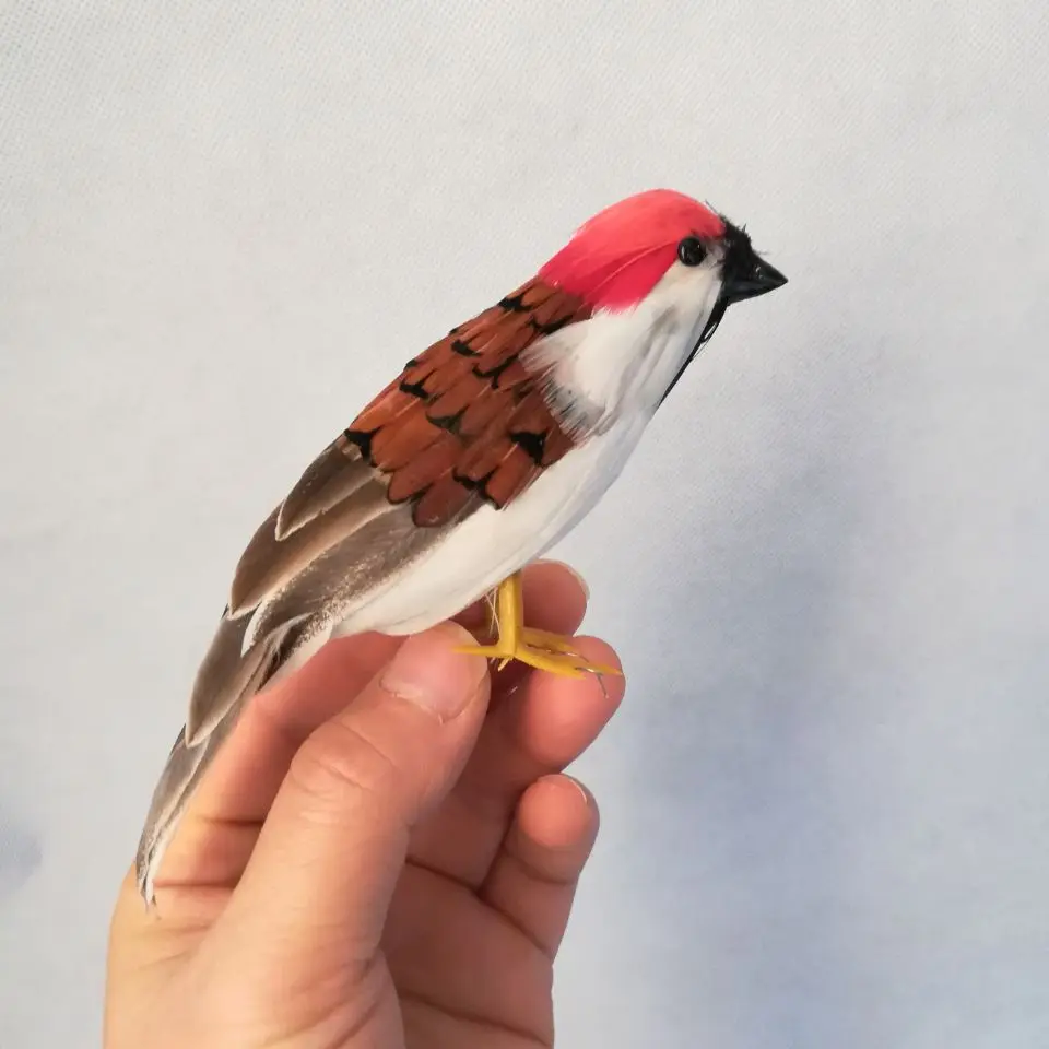 本物のlife-鳥の羽,15 cm,着色されたパサート,手作りの庭の装飾アクセサリー,h0938