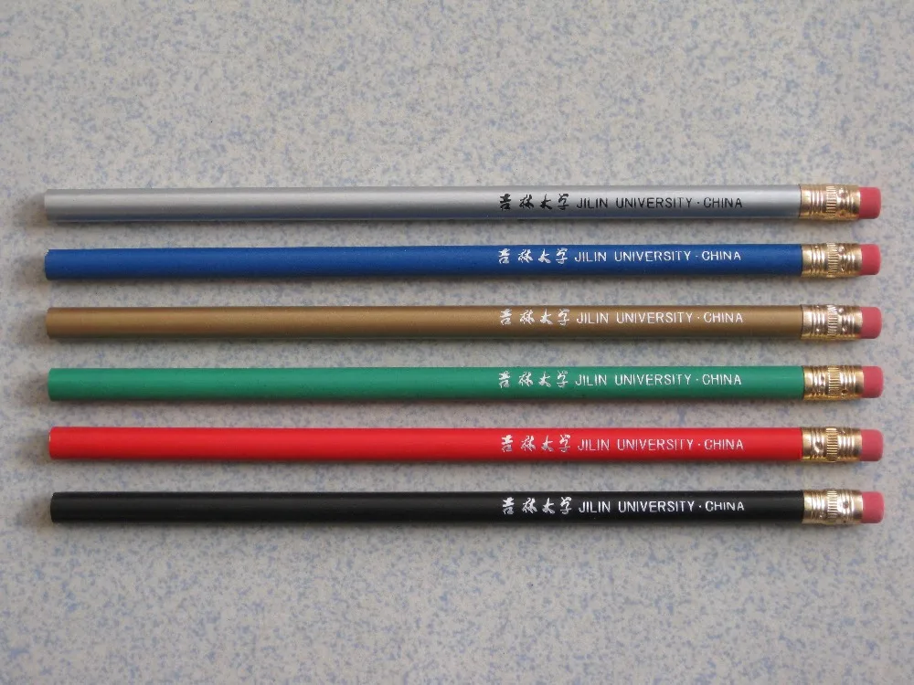 Chinese price hot sell wholesale custom pencils hb pencils sharpeners blue pencil logo