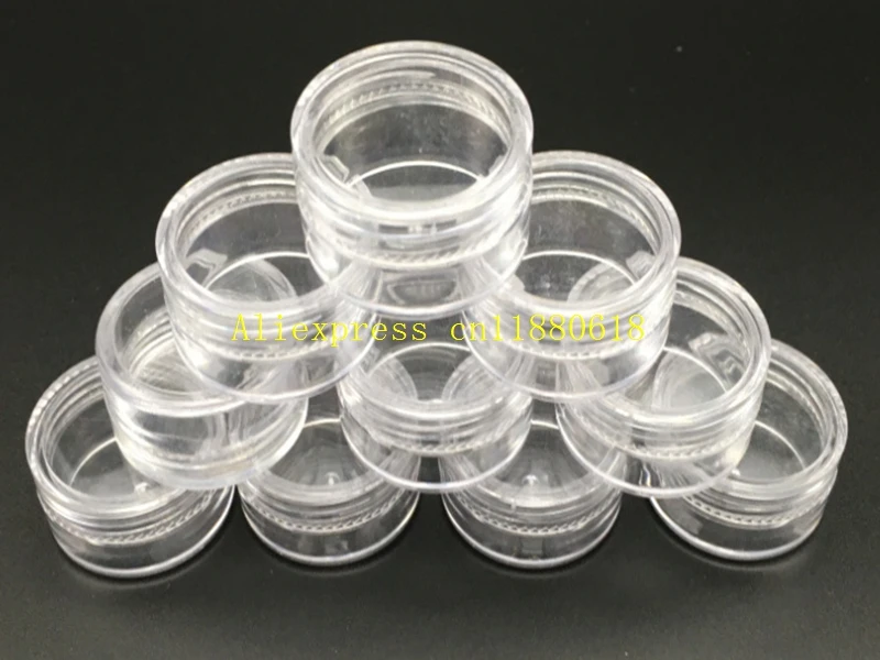 

100pcs/lot Fast SHIPPING 10g Empty plastic bottle jars containers 10ml transparent clear cream tin For skin cream nail art