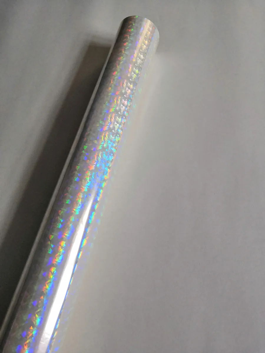 Transparent foil holographic foil broken glass pattern hot stamping foil for paper or plastic laminate film transfer