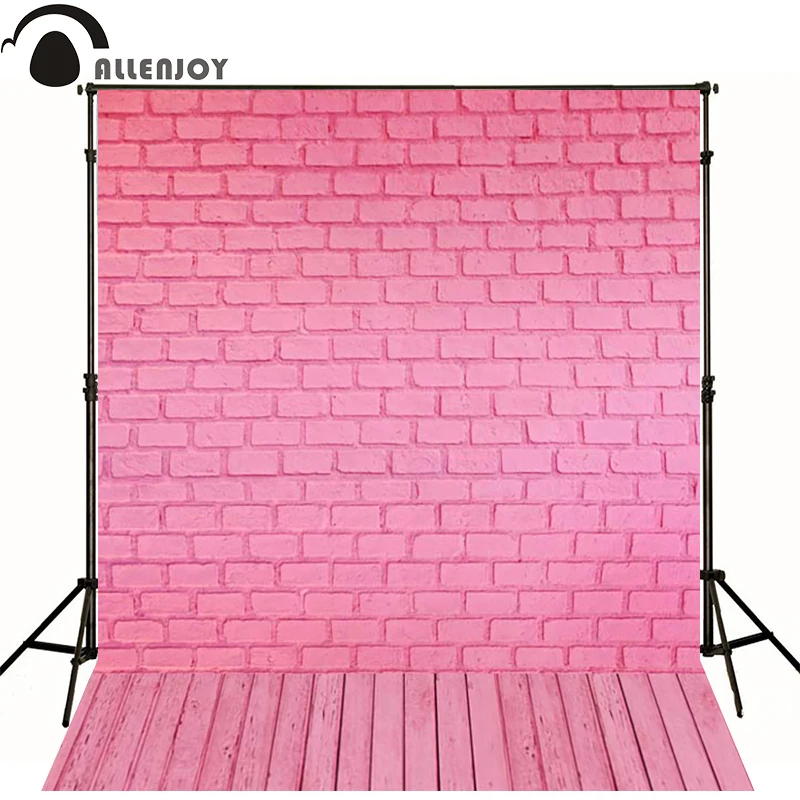 Allenjoy фото фон розовый кирпич дерево Новорожденные виниловые фоны фото для студии настенный пол камера fotografica