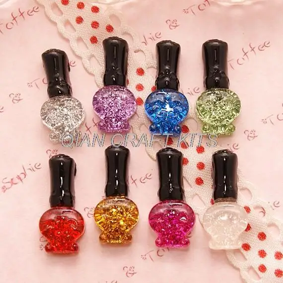 350pcs Kawaii Super Glitter Nail Polish Cabochon Assorted Set decoden pieces scrapbooking diy jewelry hair accessories