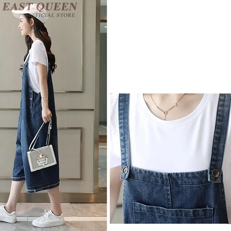 Dungarees Người Phụ Nữ Jumpsuit Quần Jean Dài Quần Yếm Denim Nữ 2019 Rompers Nữ Mùa Đông Jumpsuit Gợi Cảm Dạo Phố DD1215