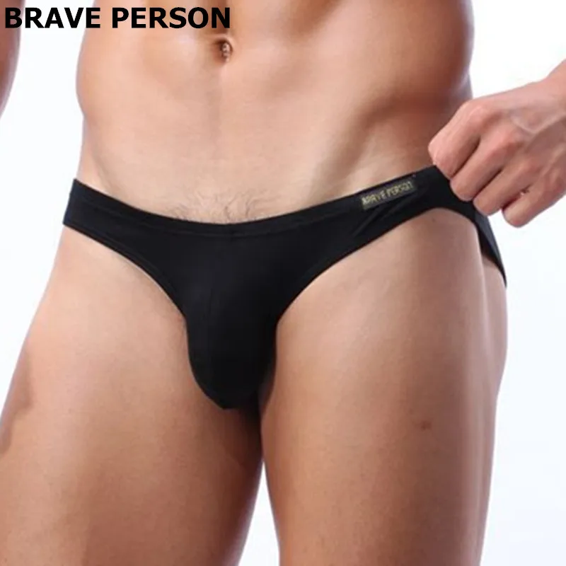 BRAVE PERSON Mens Sexy Modal Underwear Briefs Men Low Rise U convex Pouch Brief Underpants Men Breathable Briefs