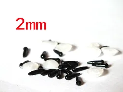 New Arrival Plastic eyes 2mm Black Safety Eyes / Plastic Doll eyes For Bear Doll Animal Puppet Making