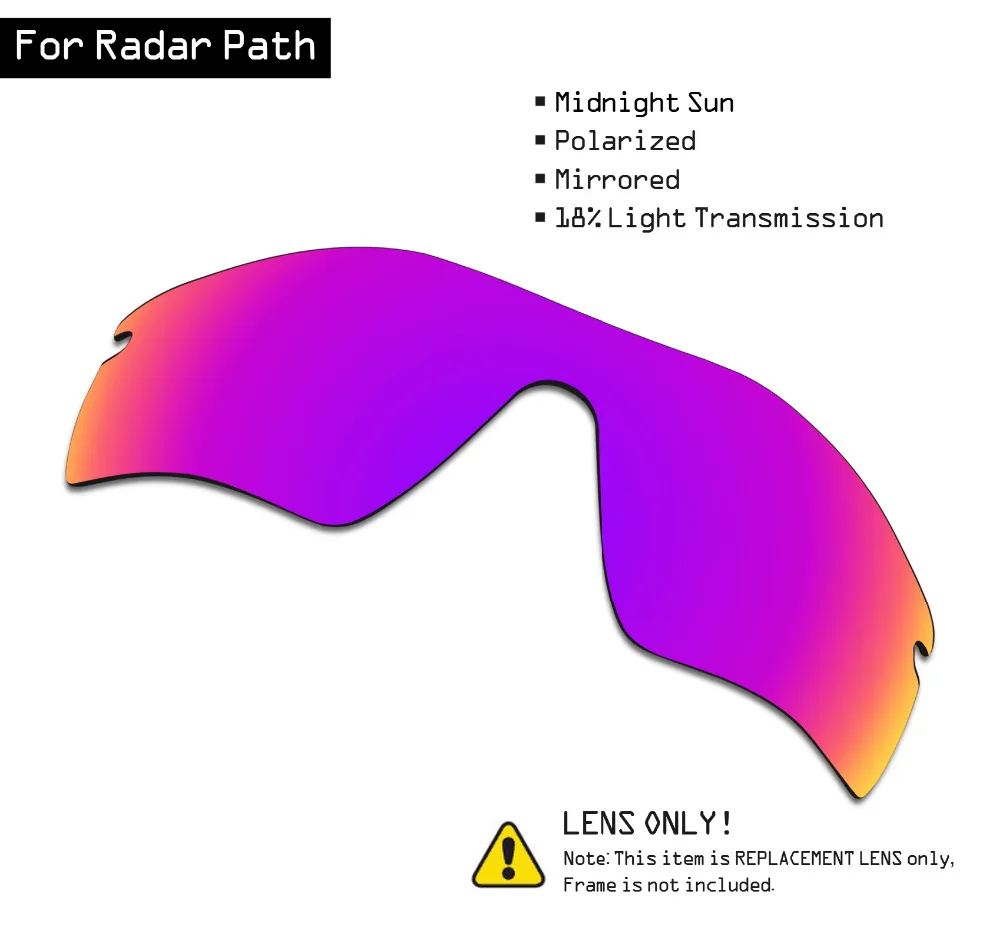 

SmartVLT Polarized Sunglasses Replacement Lenses for Oakley Radar Path - Midnight Sun