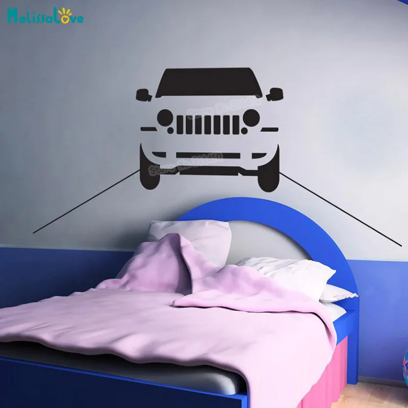 Car Wall Decals Driving Jeep Wallpaper Sticker Home Decor For Living Room Decoration Self-adhesive Vinyl Art Murals YT082