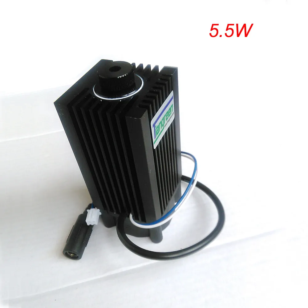 5.5w high power 445nm Focusing Blue laser module laser engraving and cutting TTL Module 450nm 5500mW laser tube