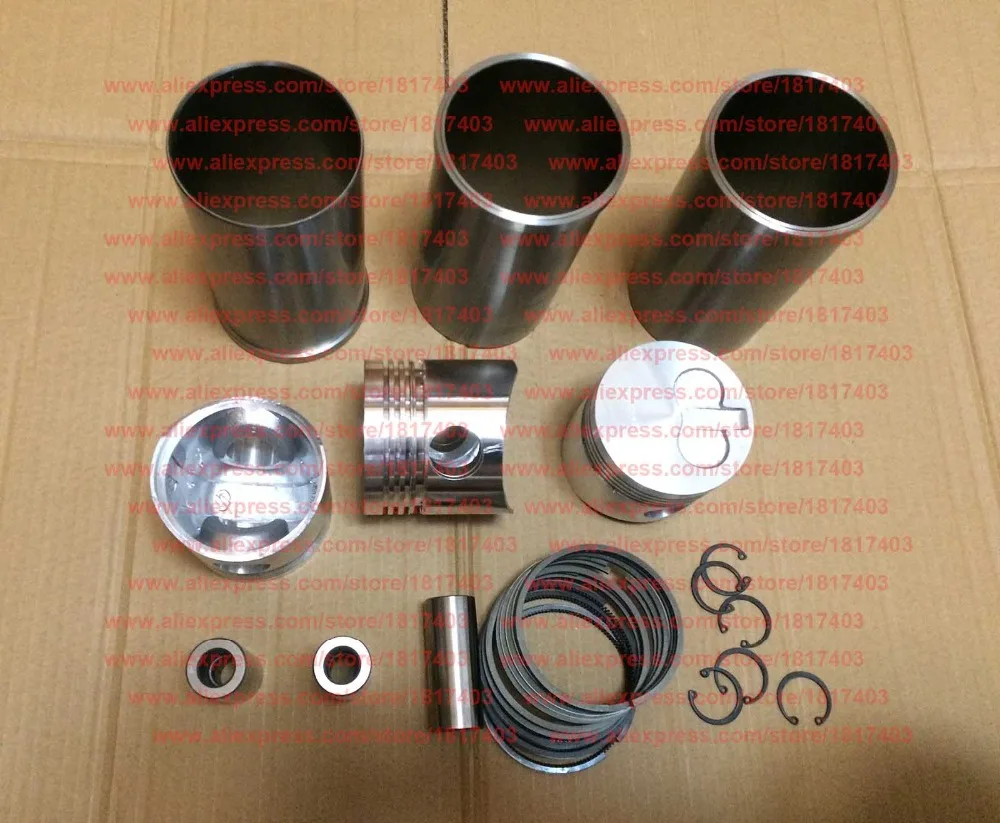 Y385T-04005 Piston + Y385T(1)-01003 Cylinder sleeve + Y485-04001 Piston ring + Piston pin, Yangdong Y385T swirl chamber engine