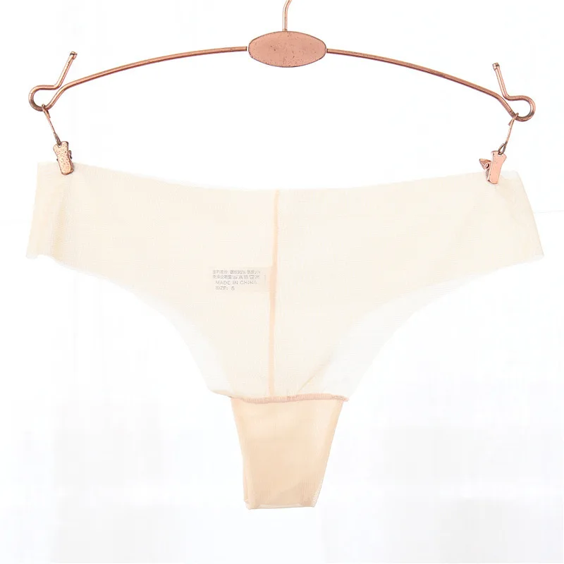 Sexy Ultrathin gauze  Lingerie Women Underwear Tanga Briefs Female Hollow Hipster Seamless Transparent Lace Panty 1pcs AC40