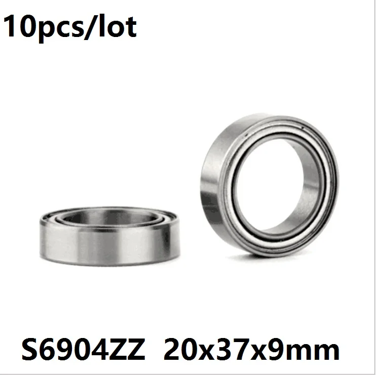 10pcs/lot ABEC-5 S6904ZZ S6904 ZZ ball bearing 20x37x9 mm Stainless Steel Deep Groove Ball Bearing 20*37*9