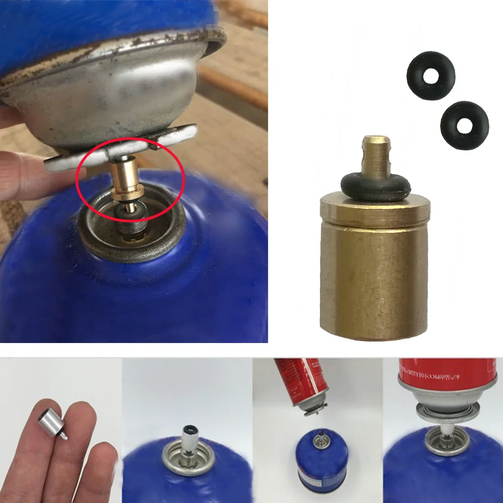 Outdoor Gas Refill Adapter Camping Stove Gas Cylinder Butane Tank Connector Picnic Stove Adapter Valve