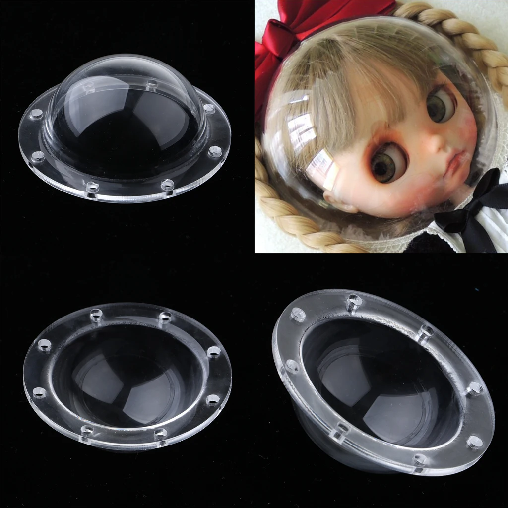 5-14cm Diameter Head Cover Doll Face Make Up Protection Mask Bag Transparent Mask Acrylic for baby Azone Dollfie SD DD BJD