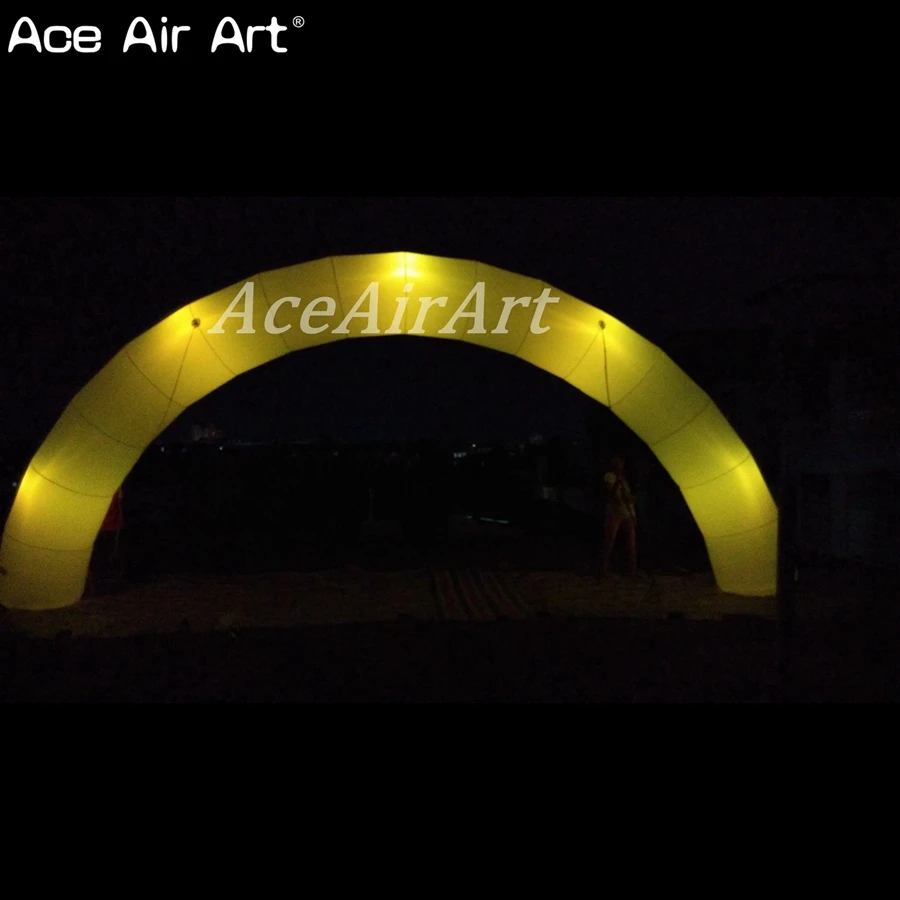 

Customized Semi-circle LED Lighting Inflatable Arch Night Run Start Finish Line Colorful Archway for Events Decoration