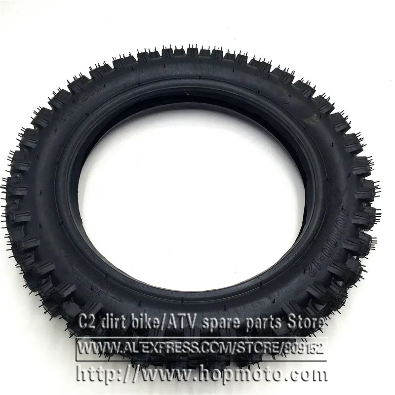 80/100-12 Rear Wheel Tire Out Tyre 12inch Deep Teeth Dirt Pit Bike Off-Road Motorcycle Motocross