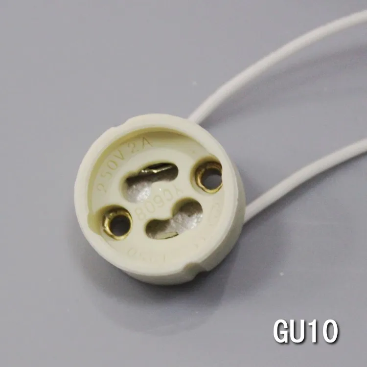 High temperature resistance GU10 Lamp Holder Socket Base Adapter Wire Connector Ceramic Socket For LED Halogen Lamp Light
