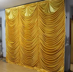 New Hot 10ftx20ft Wedding Party Stage Background Decorations Wedding Curtain Backdrop Drapes In Ripple Design White Color