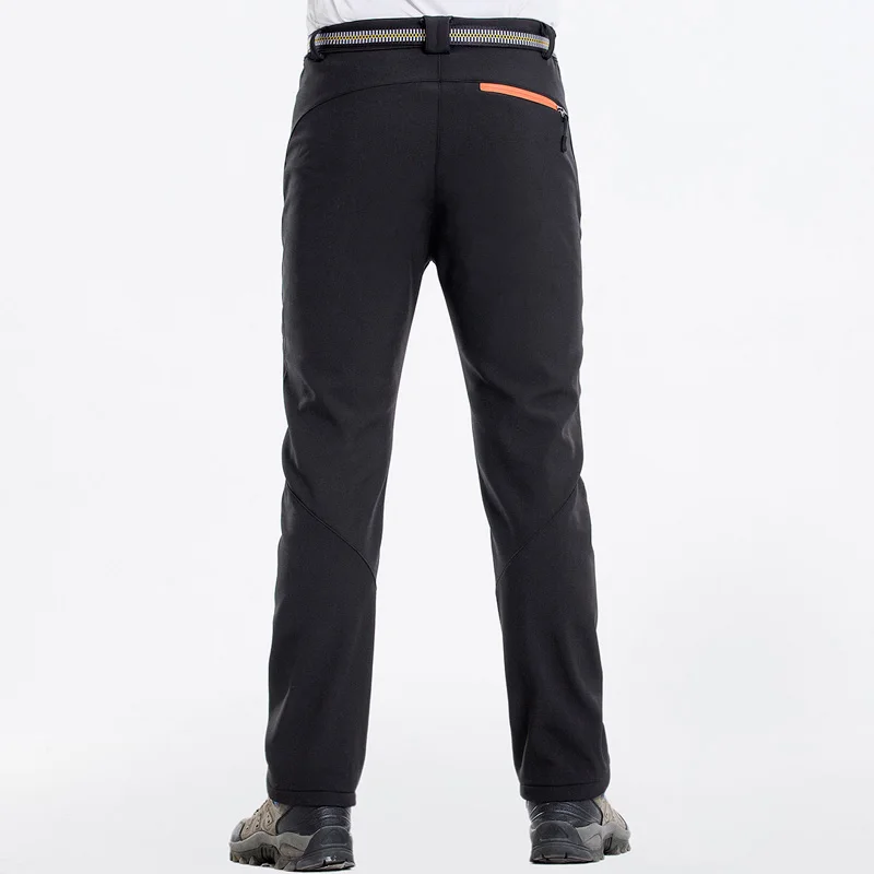 Pantalones reflectantes de senderismo para hombre, pantalón cálido de lana Softshell para acampar, deportes al aire libre, senderismo, esquí,