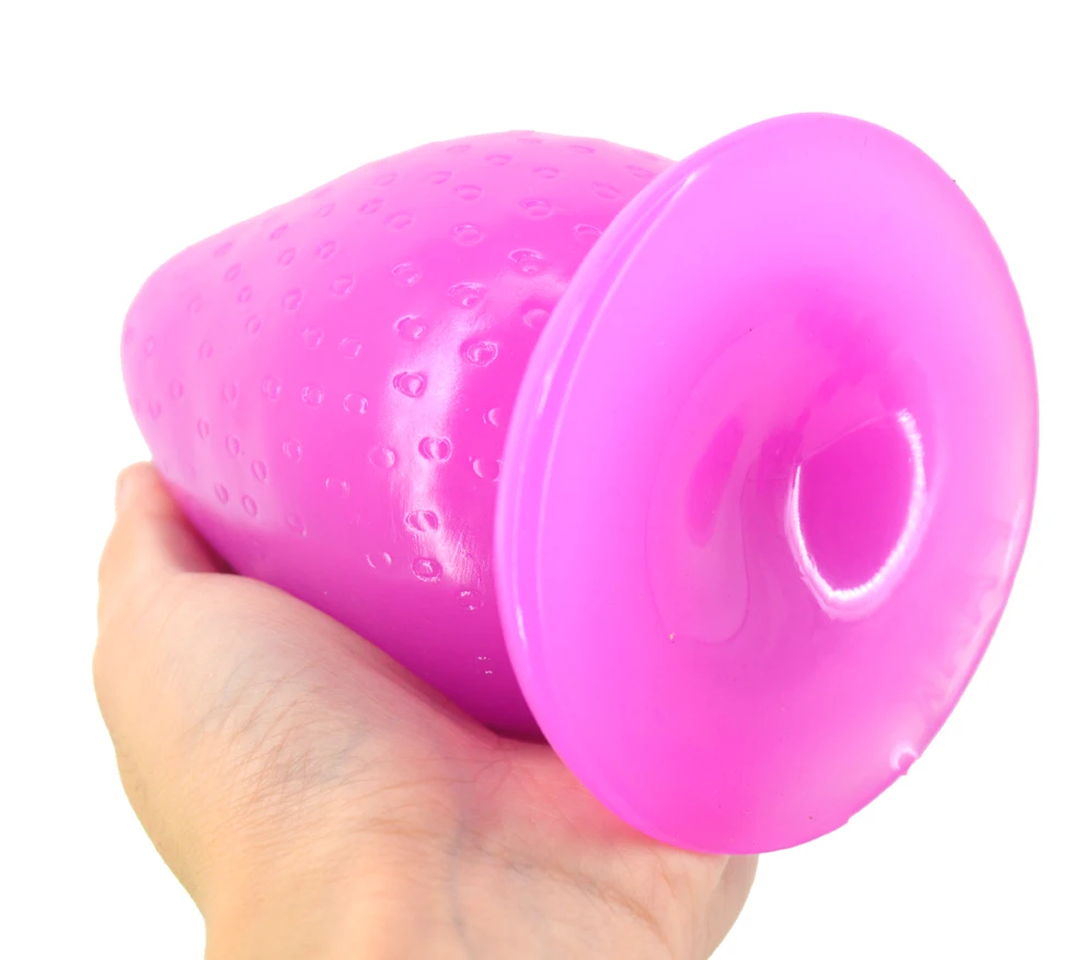 FAAK Big anal plug with suction cup strawberry butt plug anus massage partical huge 3\