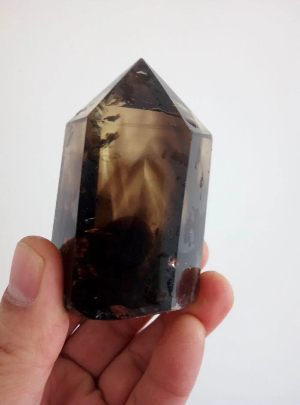 

TOP!!!! 216.9g NATURAL SMOKY CITRINE QUARTZ CRYSTAL POINT HEALING